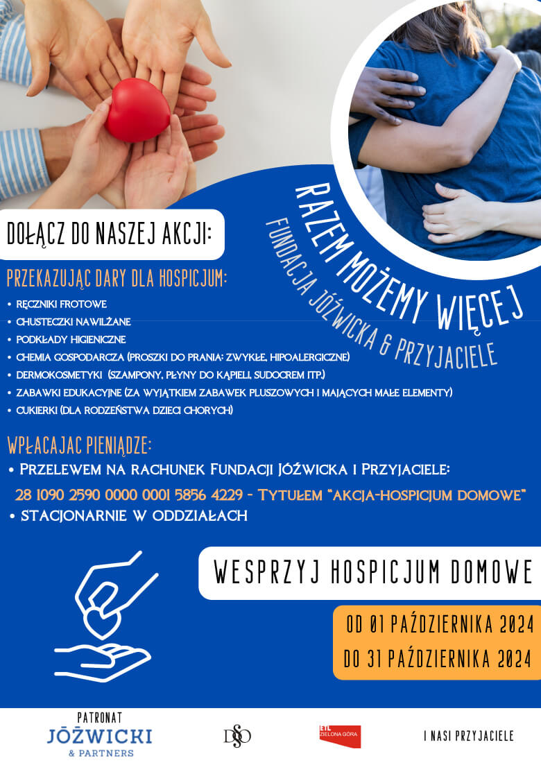 10. akcja charytatywna: Razem możemy więcej - Hospicjum Domowe w Poznaniu